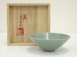 青珍窯　梁命煥造　高麗青磁茶碗（共箱）